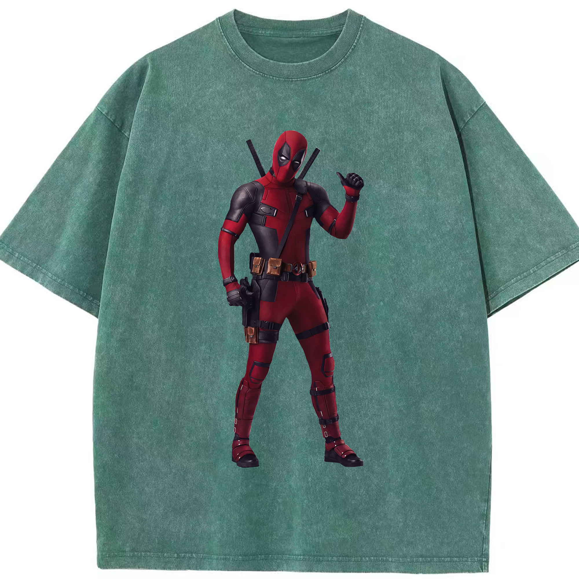 （画像用） Deadpool デッドプール 綿100% ヴィンテージ風 半袖Tシャツ（フロントプリント）
